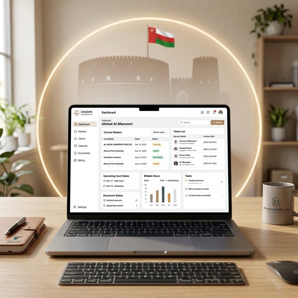 Firm dashboard showing caseload metrics